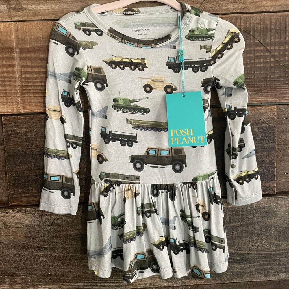 Posh Peanut skirted onesie